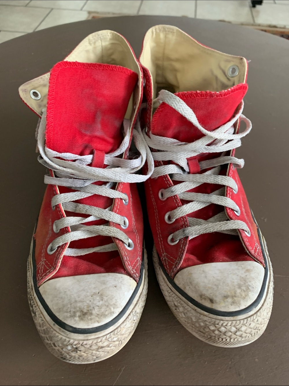 Converse Red High-Top Sneakers